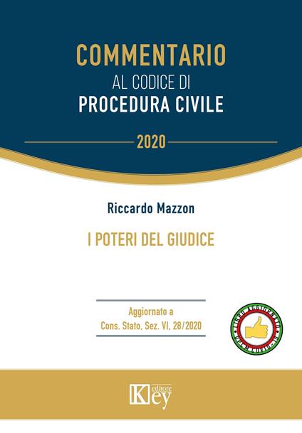 I poteri del giudice - Riccardo Mazzon - copertina