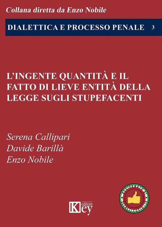 L’ingente quantità e il fatto di lieve entità della legge sugli stupefacenti - Davide Barillà,Serena Callipari,Enzo Nobile - ebook