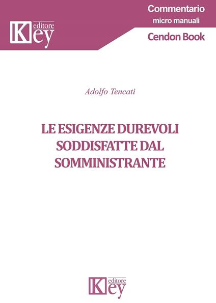 Le esigenze durevoli soddisfatte dal somministrante - Adolfo Tencati - ebook