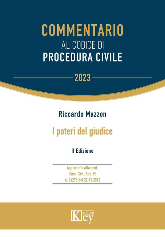 I poteri del giudice - Riccardo Mazzon - copertina