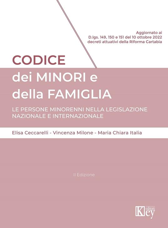 Codice dei minori e della famiglia - Elisa Ceccarelli,Maria Chiara Italia,Vincenza Milone - ebook