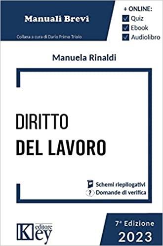 Diritto del lavoro - Manuela Rinaldi - copertina