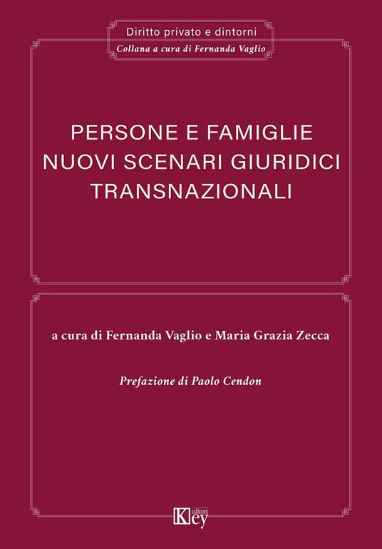 Persone e famiglie. Nuovi scenari giuridici transnazionali - Fernanda Vaglio,Mariagrazia Zecca - copertina