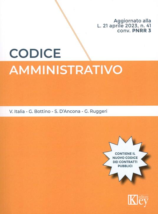 Codice amministrativo - Vittorio Italia,Gabriele Bottino,Stefano D'Ancona - copertina
