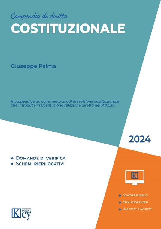 Compendio diritto costituzionale 2024 - Giuseppe Palma - copertina