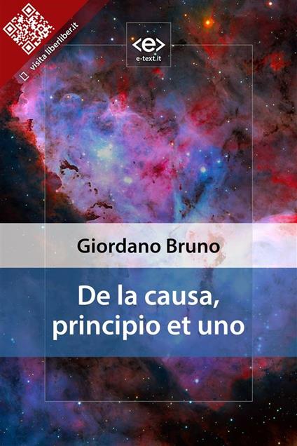 De la causa, principio et uno - Giordano Bruno - ebook