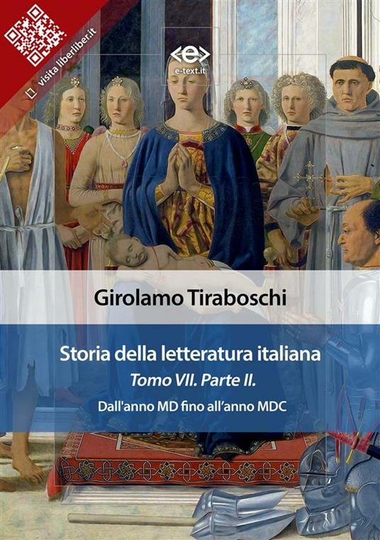 Storia della letteratura italiana. Vol. 7/2 - Girolamo Tiraboschi - ebook