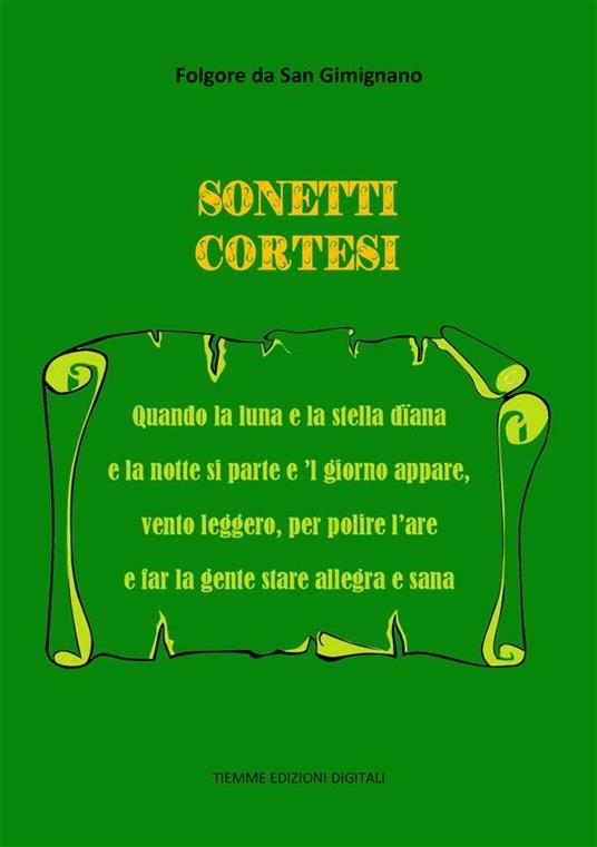 Sonetti cortesi - Folgore da San Gimignano - ebook