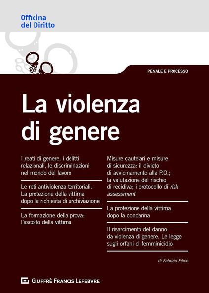 La violenza di genere - Fabrizio Filice - copertina