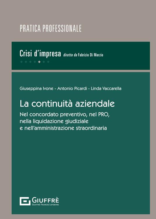 La continuità aziendale - Ivone Giuseppina,Antonio Picardi,Vaccarella Linda - copertina