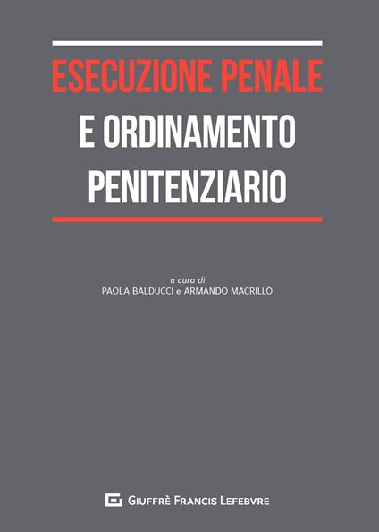 Esecuzione penale e ordinamento penitenziario - copertina