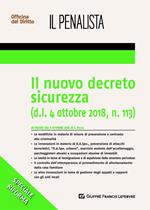 Il nuovo decreto sicurezza (d.l. 4 ottobre 2018, n.113)