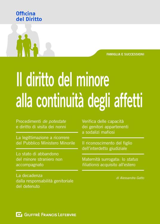 Il diritto del minore alla continuità degli affetti - Alessandra Gatto - copertina