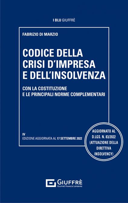 Codice della crisi d'impresa - copertina