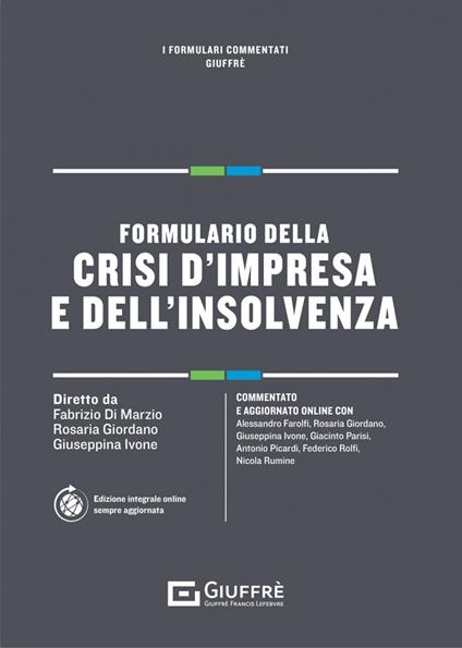 Formulario della crisi d'impresa e dell'insolvenza - copertina