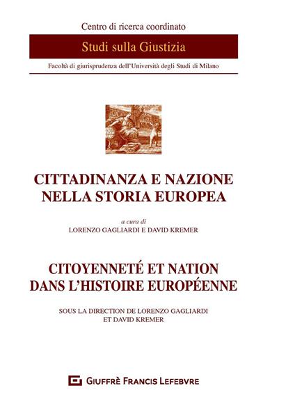 Cittadinanza e nazione nella storia europea-Citoyennete et nation dans l'histoire europeenne - copertina