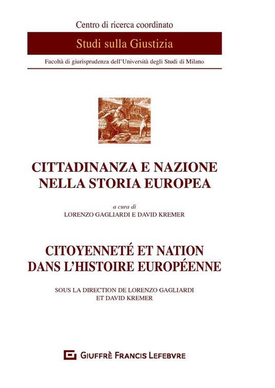 Cittadinanza e nazione nella storia europea-Citoyennete et nation dans l'histoire europeenne - copertina