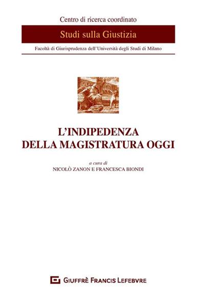 L' indipendenza della magistratura oggi - copertina