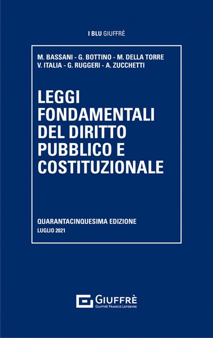 Leggi fondamentali del diritto pubblico e costituzionale - copertina