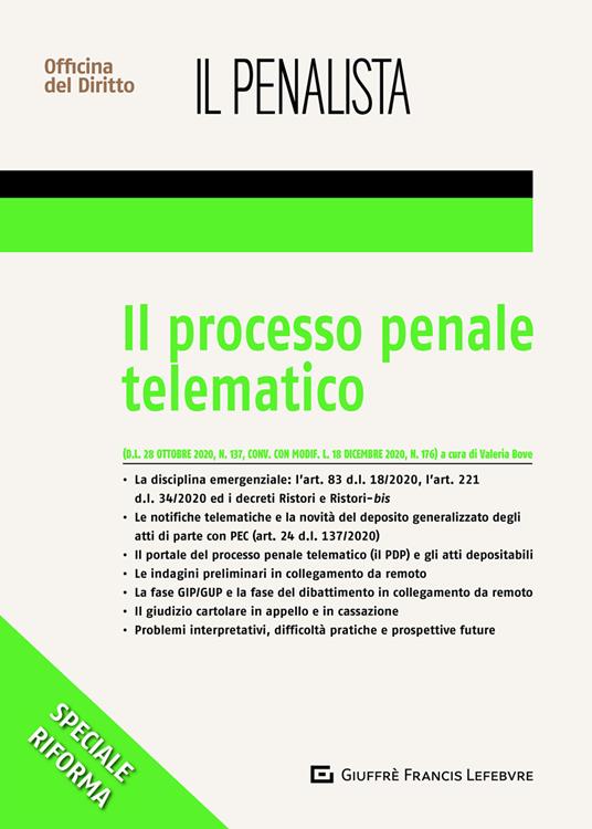 Processo penale telematico - copertina