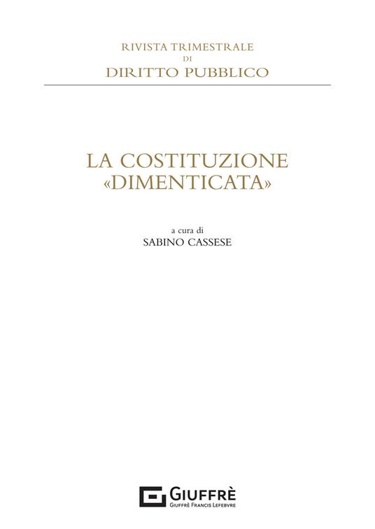 La Costituzione «dimenticata» - copertina