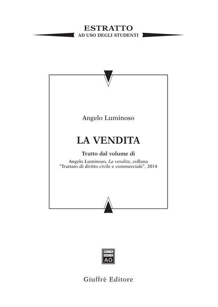 La vendita. Estratto - Angelo Luminoso - copertina