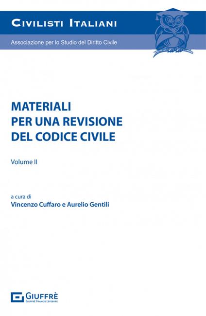 Materiali per una revisione del codice civile. Vol. 2 - copertina