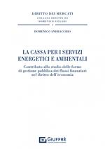 La Cassa per i servizi energetici e ambientali