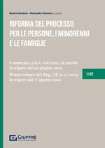 Riforma del processo per le persone, i minorenni e le famiglie