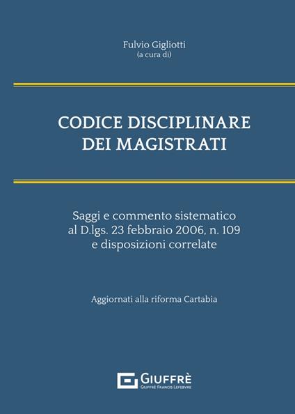 Codice disciplinare dei magistrati - copertina