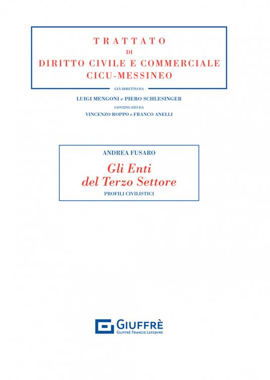 Gli enti del Terzo Settore. Profili civilistici - Andrea Fusaro - copertina