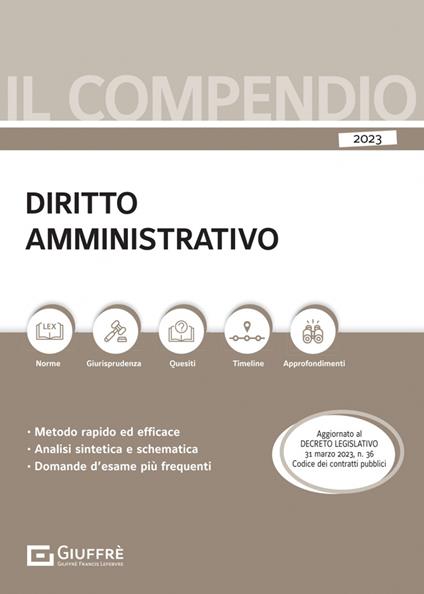 Compendio di diritto amministrativo - Alberto Filippini - copertina