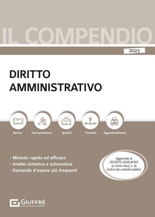 Compendio di diritto amministrativo - Alberto Filippini - copertina