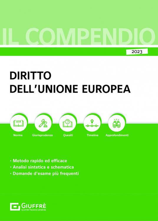 Compendio di diritto dell'Unione europea - copertina