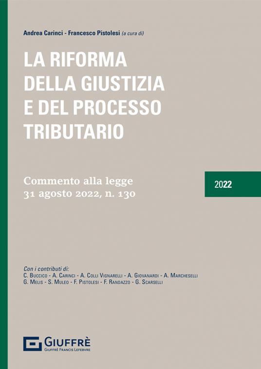 La riforma della giustizia e del processo tributario - copertina