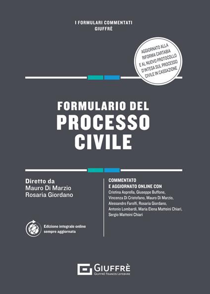 Formulario del processo civile - copertina