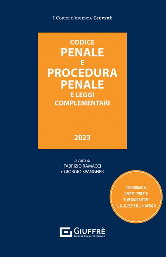 Codice penale e procedura penale e leggi complementari - copertina