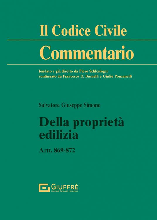 Della proprietà edilizia - Simone Salvatore Giuseppe - copertina