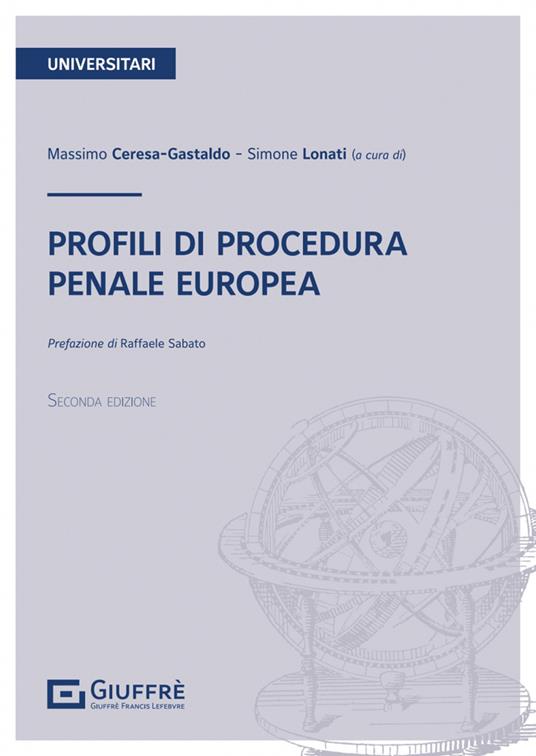 Profili di procedura penale europea - copertina