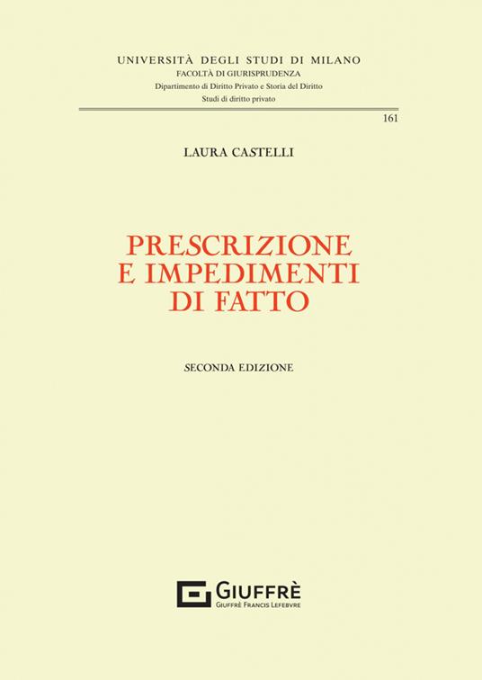 Prescrizione e impedimenti di fatto - Laura Castelli - copertina