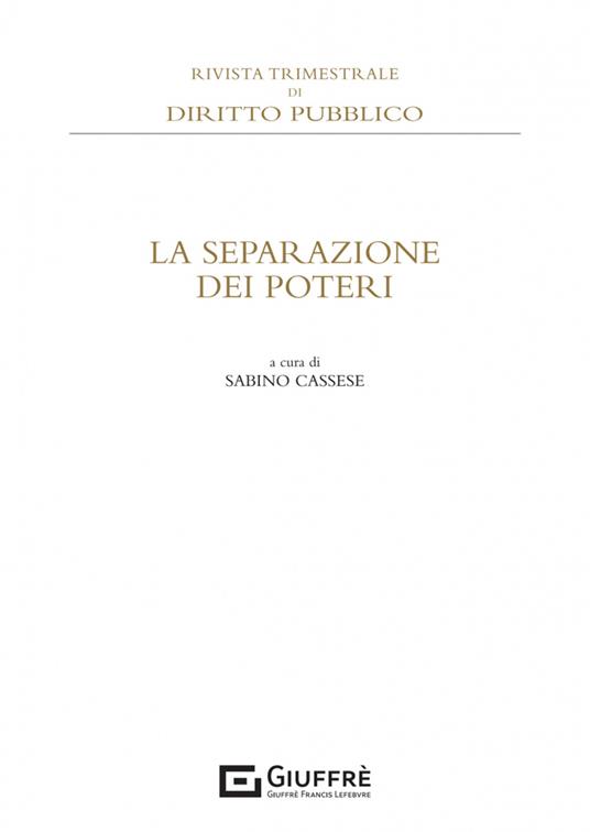 La separazione dei poteri - copertina