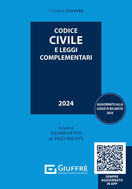 Codice civile e leggi complementari. Con QR Code - copertina