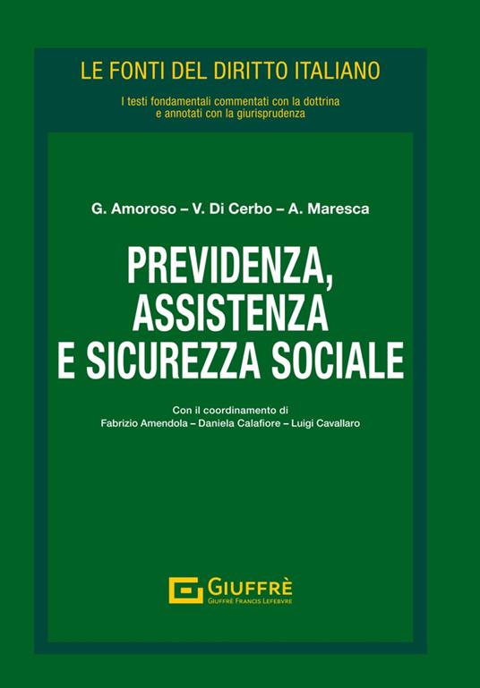 Previdenza, assistenza e sicurezza sociale - copertina