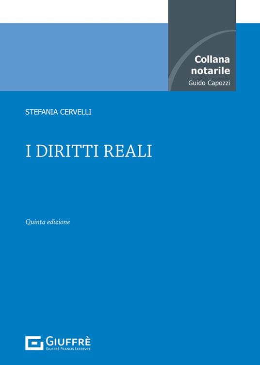 I diritti reali - Stefania Cervelli - copertina