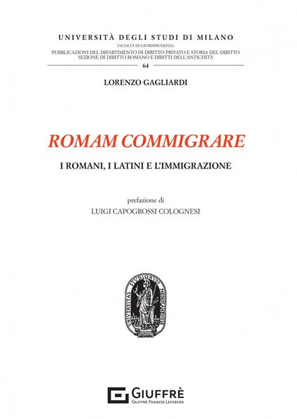 Romam commigrare - Lorenzo Gagliardi - copertina