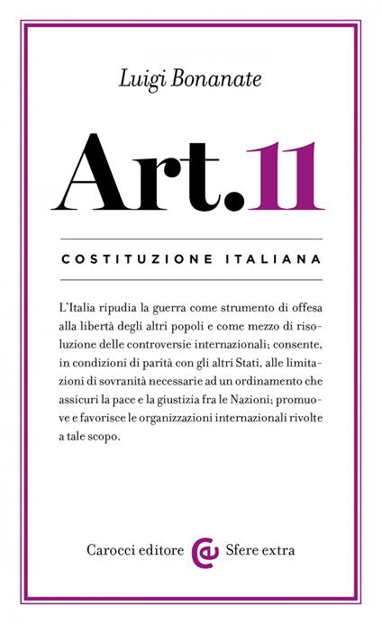 Costituzione italiana: articolo 11 - Luigi Bonanate - ebook