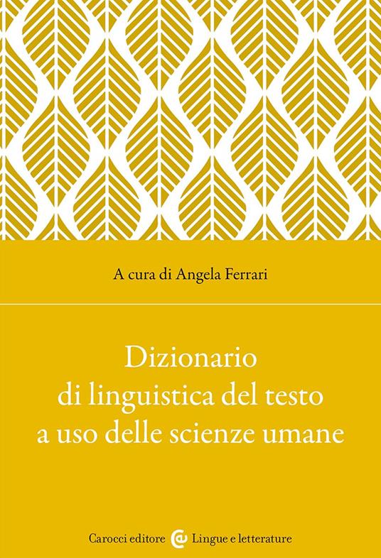 Dizionario di linguistica del testo a uso delle scienze umane - copertina