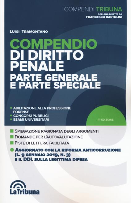 Compendio di diritto penale. Parte generale e parte speciale - Luigi Tramontano - copertina