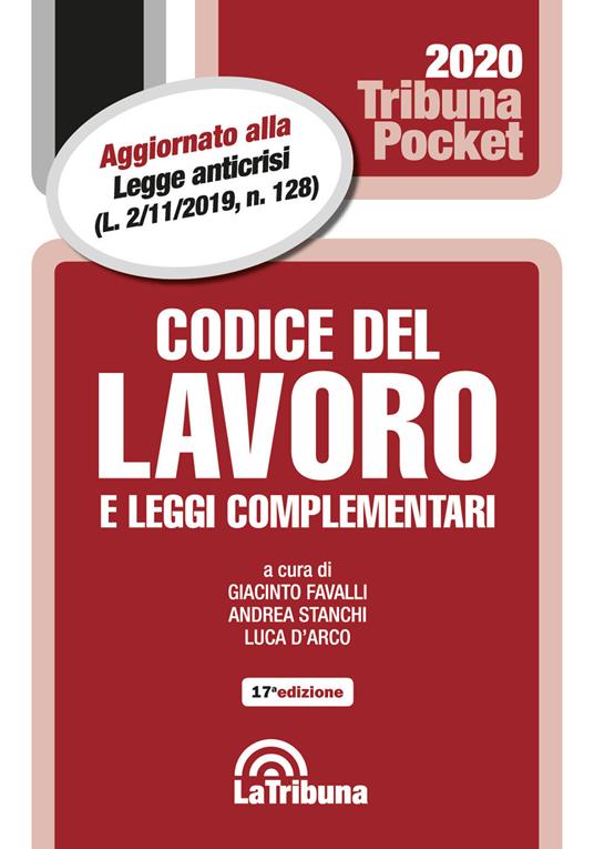 Codice del lavoro e leggi complementari - copertina