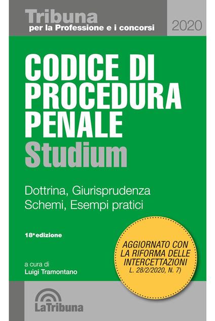 Codice di procedura penale Studium. Dottrina, giurisprudenza, schemi, esempi pratici - copertina